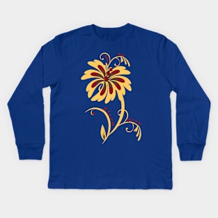 Abstract flower, Grow, Bloom Kids Long Sleeve T-Shirt